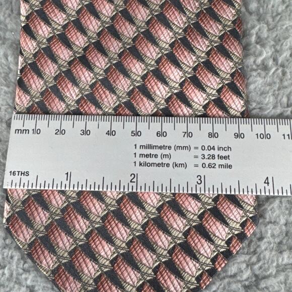 Ermenegildo Zegna 100% Silk Necktie Neutral Fall Winter Colors 59 x 4 Designer - Picture 4 of 7